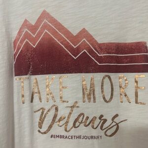 Maurices White Graphic Tee with Rose Gold Foil